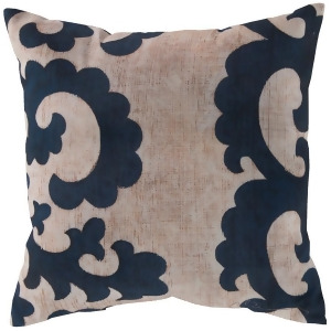 Rain by Surya Vines Poly Fill Pillow Navy/Beige 20 x 20 Rg018-2020 - All