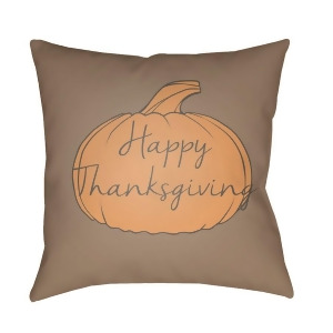 Happy Thanksgiving by Surya Pillow Gray/Orange 20 x 20 Hpy003-2020 - All