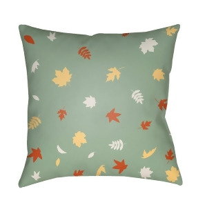 Falling Leaves by Surya Pillow Green/Orange/Yellow 20 x 20 Frond004-2020 - All