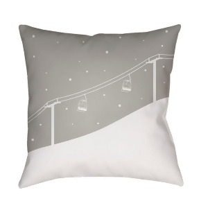 Ski Lift by Surya Poly Fill Pillow Gray/White 20 x 20 Ski007-2020 - All