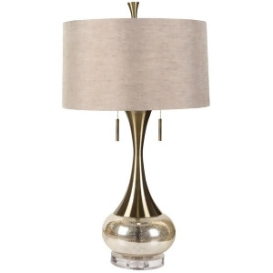 Table Lamp by Surya Aged Brass/Mercury Glass/Silver/Gold Shade Lmp-1059 - All