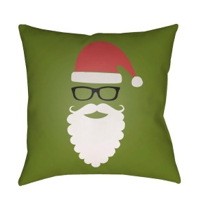 Santa by Surya Poly Fill Pillow Red/Green/Black 20 Square Hdy084-2020 - All