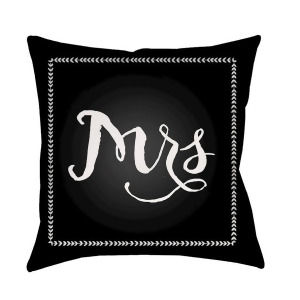 Wife by Surya Poly Fill Pillow Black/White 18 x 18 Qte027-1818 - All