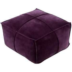 Cotton Velvet Pouf by Surya Dark Purple Cvpf006-242413 - All