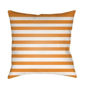 Boo by Surya Stripes Poly Fill Pillow Orange/White 18 x 18 Boo157-1818 - All
