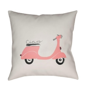 Ciao by Surya Poly Fill Pillow Pink/Black/Beige 20 x 20 Qte007-2020 - All