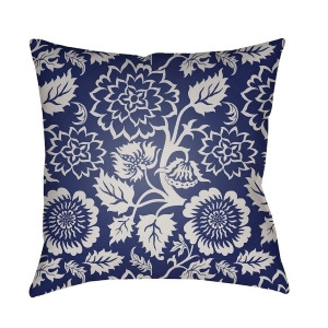 Moody Floral by Surya Poly Fill Pillow Dark Blue/Ivory 20 x 20 Mf025-2020 - All
