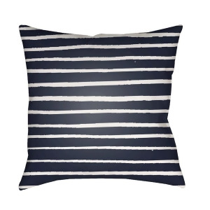 Stripes by Surya Poly Fill Pillow Blue/White 20 Wran008-2020 - All