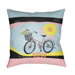Doodle by Surya Pillow Lime/Pale Pink/Pale Blue 18 x 18 Do007-1818 - All