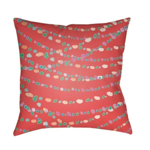 Beads by Surya Poly Fill Pillow Red/Green/Blue 20 x 20 Wmayo004-2020 - All