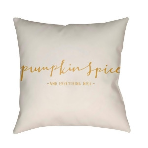 Pumpkin Spice by Surya Poly Fill Pillow White/Yellow 20 x 20 Pkn004-2020 - All