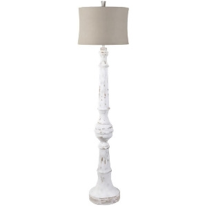 Lamp Floor Lamp by Surya Weathered White/Taupe Shade Lmp-1035 - All