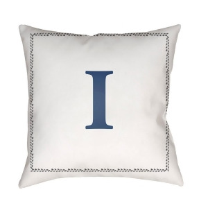Initials by Surya Poly Fill Pillow White/Blue 20 x 20 Int009-2020 - All