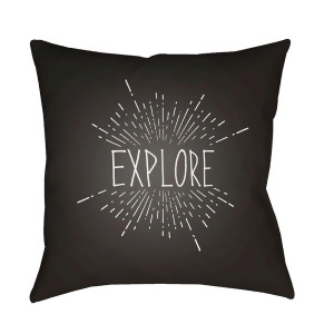 Explore Ii by Surya Poly Fill Pillow Black/White 18 x 18 Exp002-1818 - All