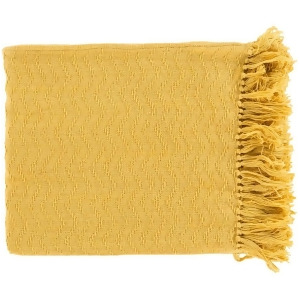 Thelma by Surya Throw Blanket Bright Yellow Thm6000-5060 - All