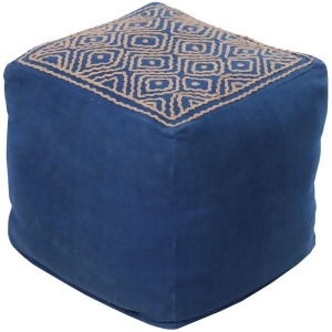 Surya Pouf by Beth Lacefield for Navy/Camel Pouf-213 - All