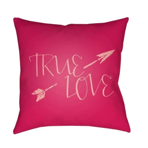 True Love by Surya Poly Fill Pillow Pink 18 x 18 Heart022-1818 - All