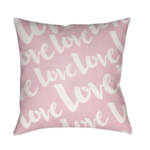Love by Surya Poly Fill Pillow Pink/White 20 x 20 Heart014-2020 - All