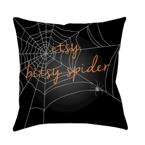 Boo by Surya Spiderweb Poly Fill Pillow Black 18 x 18 Boo111-1818 - All