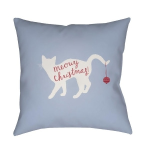 Meowy by Surya Poly Fill Pillow Blue/White 20 x 20 Hdy059-2020 - All