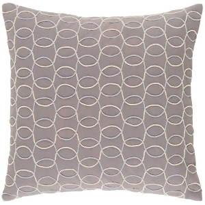 Solid Bold Ii by B. Berk for Surya Down Pillow Gray/Cream 22x22 Sdb003-2222d - All
