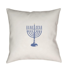 Hanukkah Menorah by Surya Poly Fill Pillow White/Blue 20 x 20 Hdy054-2020 - All