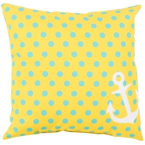 Rain by Surya Poly Fill Pillow Bright Yellow/Aqua/Ivory 18 x 18 Rg123-1818 - All