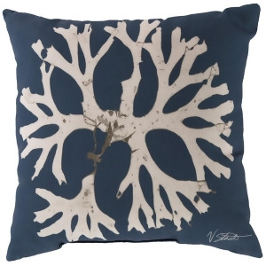 Rain by Surya Coral Iii Poly Fill Pillow Navy/Beige 20 x 20 Rg053-2020 - All