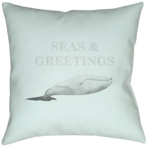 Seas Greetings by Surya Poly Fill Pillow Seafoam 18 x 18 Phdsg002-1818 - All