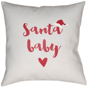 Santa Baby by Surya Poly Fill Pillow Red 18 x 18 Phdbb001-1818 - All
