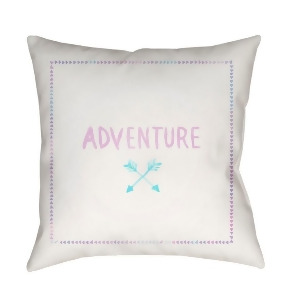 Adventure Ii by Surya Pillow White/Purple/Blue 18 x 18 Adv004-1818 - All