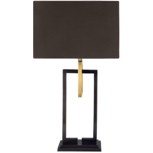 Blythe Floor Lamp by Surya Antiqued Base/Black Shade Bly-003 - All