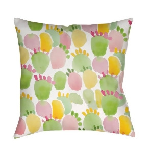 Prickly by Surya Poly Fill Pillow Green/Pink/Yellow 20 x 20 Wmayo031-2020 - All