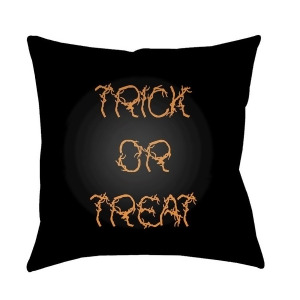 Boo by Surya Trick or Treat Poly Fill Pillow Black 18 x 18 Boo126-1818 - All