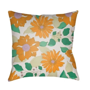 Moody Floral by Surya Pillow Emerald/Olive/Mustard 22 x 22 Mf031-2222 - All