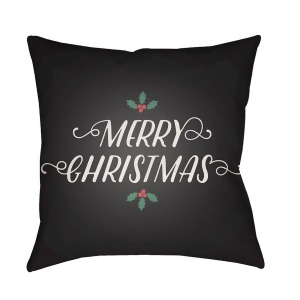 Merry Christmas I by Surya Pillow Black/White/Green 20 x 20 Hdy070-2020 - All