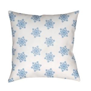 Snowflakes by Surya Poly Fill Pillow White/Blue 18 x 18 Hdy097-1818 - All