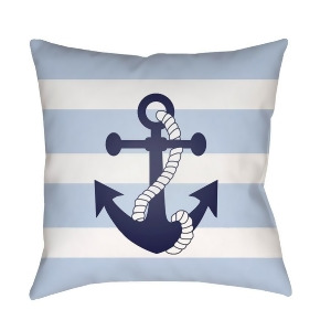 Anchor Ii by Surya Poly Fill Pillow Blue/White 20 x 20 Lake002-2020 - All