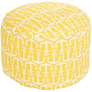 Sp Anchor Pouf by Surya Bright Yellow/Ivory Pouf-304 - All