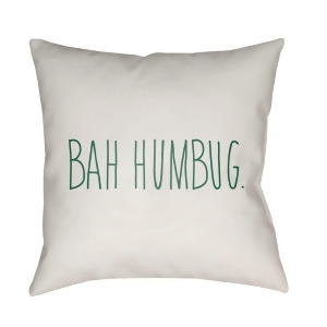 Bah Humbug by Surya Poly Fill Pillow White/Green 20 x 20 Hdy002-2020 - All