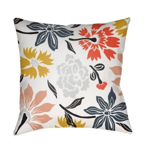 Moody Floral by Surya Pillow Orange/White/Black 20 x 20 Mf039-2020 - All