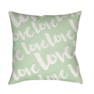 Love by Surya Poly Fill Pillow Green/White 18 x 18 Heart017-1818 - All