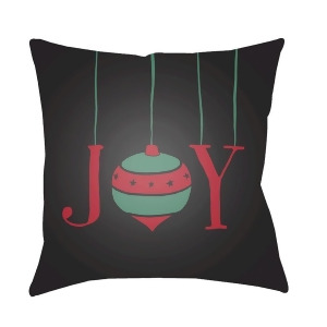Joy by Surya Poly Fill Pillow Black/Green/Red 20 x 20 Hdy041-2020 - All