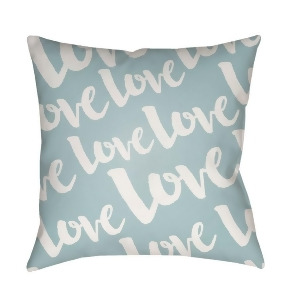 Love by Surya Poly Fill Pillow Blue/White 18 x 18 Heart013-1818 - All