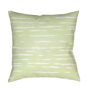 Painted Stripes by Surya Poly Fill Pillow Green/White 20 x 20 Wran002-2020 - All