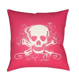 Punk by Surya Poly Fill Pillow White/Bright Pink 20 x 20 Pk004-2020 - All