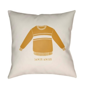 Sweater Weather by Surya Poly Fill Pillow White/Yellow 20 x 20 Swr004-2020 - All