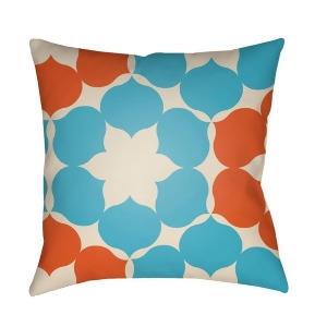 Modern by Surya Pillow Cream/Orange/Sky Blue 18 x 18 Md047-1818 - All