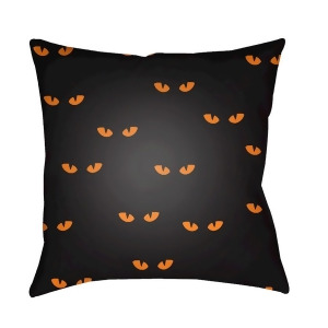 Boo by Surya Poly Fill Pillow Black/Orange 18 x 18 Boo152-1818 - All