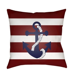 Anchor Ii by Surya Poly Fill Pillow Red/White/Blue 18 x 18 Lake001-1818 - All